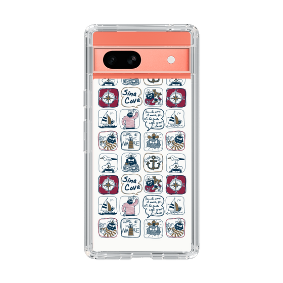 Slim Protection Case［ SINA COVA - All-Over Marine Pattern ］