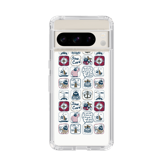 Slim Protection Case［ SINA COVA - All-Over Marine Pattern ］