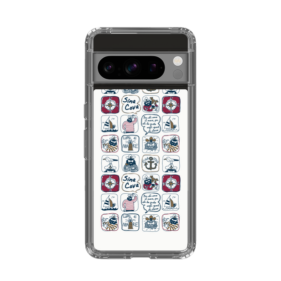 Slim Protection Case［ SINA COVA - All-Over Marine Pattern ］
