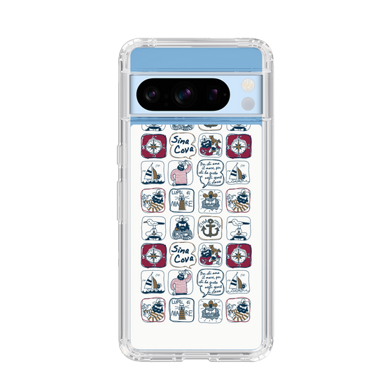 Slim Protection Case［ SINA COVA - All-Over Marine Pattern ］