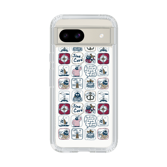 Slim Protection Case［ SINA COVA - All-Over Marine Pattern ］