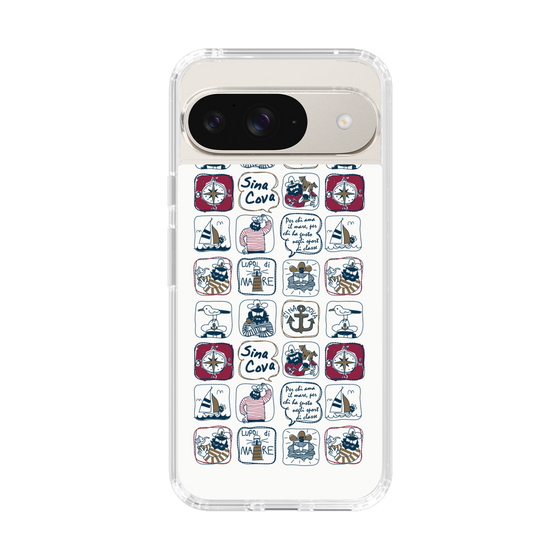 Slim Protection Case［ SINA COVA - All-Over Marine Pattern ］