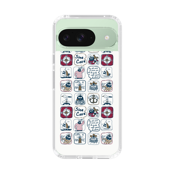Slim Protection Case［ SINA COVA - All-Over Marine Pattern ］