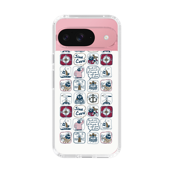Slim Protection Case［ SINA COVA - All-Over Marine Pattern ］