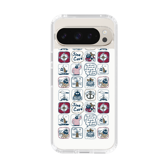 Slim Protection Case［ SINA COVA - All-Over Marine Pattern ］