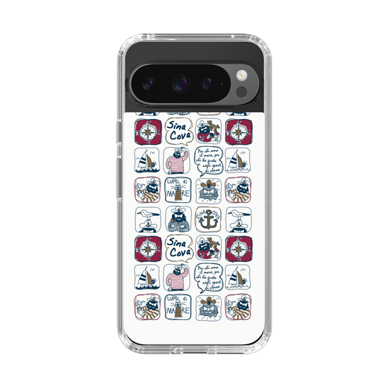 Slim Protection Case［ SINA COVA - All-Over Marine Pattern ］