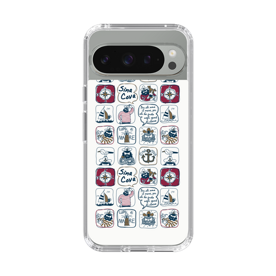 Slim Protection Case［ SINA COVA - All-Over Marine Pattern ］