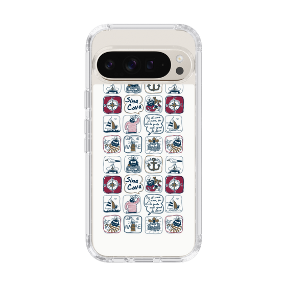 Slim Protection Case［ SINA COVA - All-Over Marine Pattern ］
