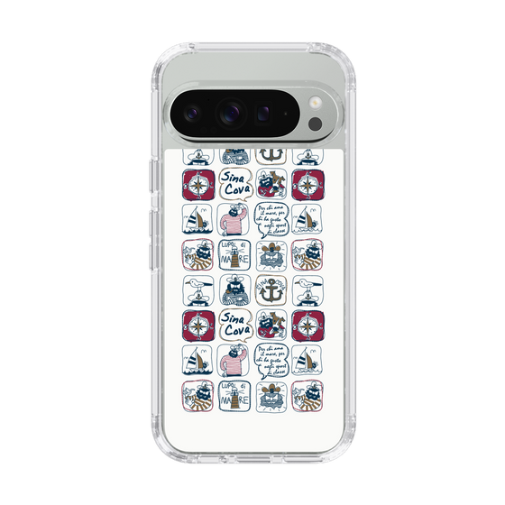 Slim Protection Case［ SINA COVA - All-Over Marine Pattern ］