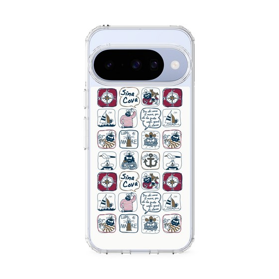 Slim Protection Case［ SINA COVA - All-Over Marine Pattern ］
