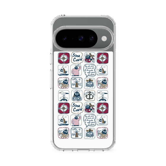 Slim Protection Case［ SINA COVA - All-Over Marine Pattern ］