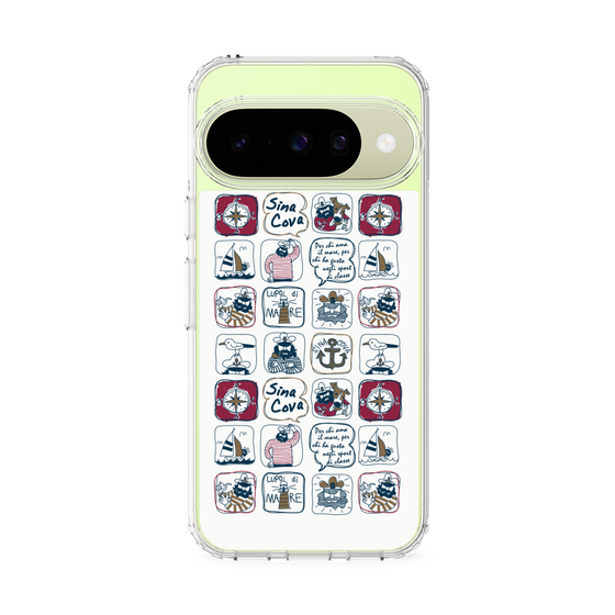 Slim Protection Case［ SINA COVA - All-Over Marine Pattern ］