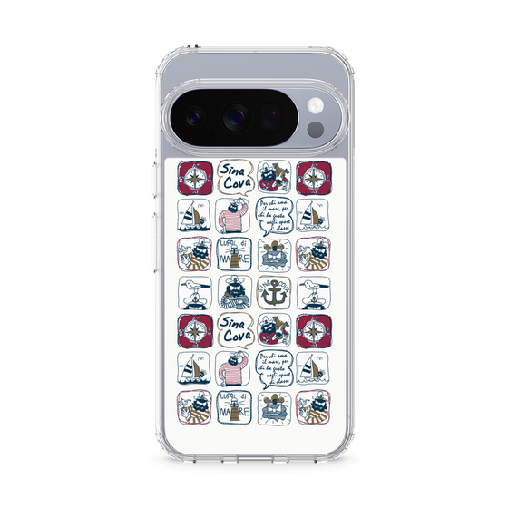 Slim Protection Case［ SINA COVA - All-Over Marine Pattern ］