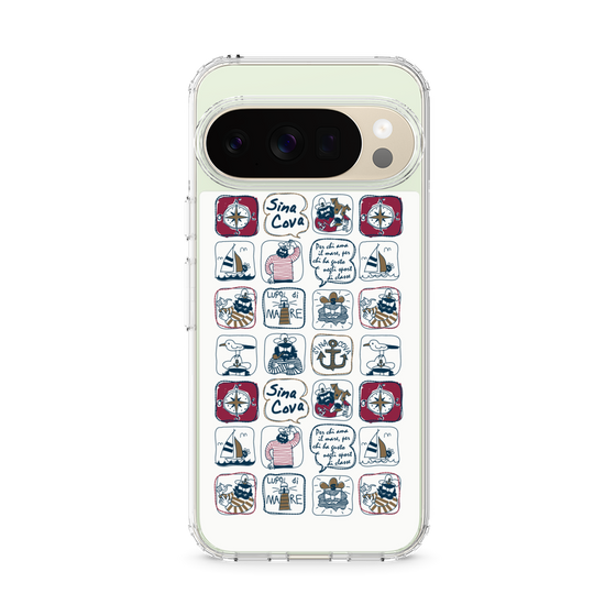 Slim Protection Case［ SINA COVA - All-Over Marine Pattern ］