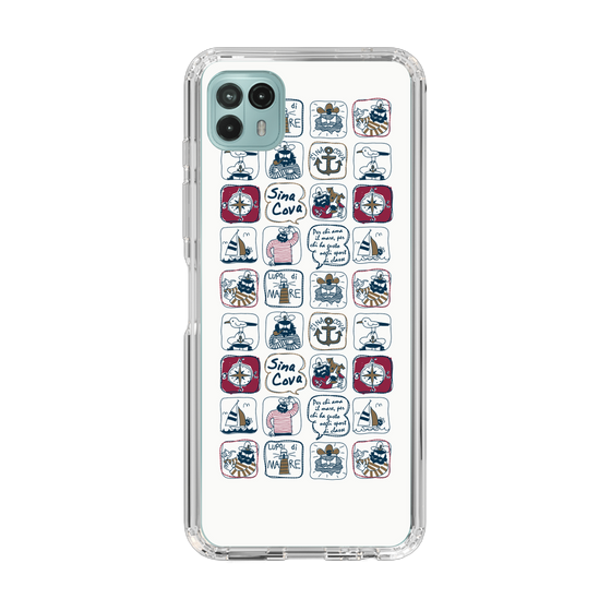 Slim Protection Case［ SINA COVA - All-Over Marine Pattern ］