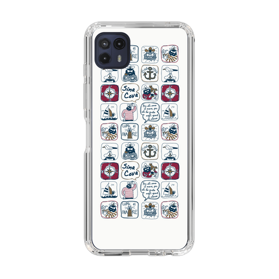 Slim Protection Case［ SINA COVA - All-Over Marine Pattern ］