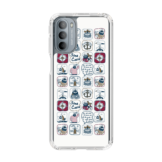 Slim Protection Case［ SINA COVA - All-Over Marine Pattern ］