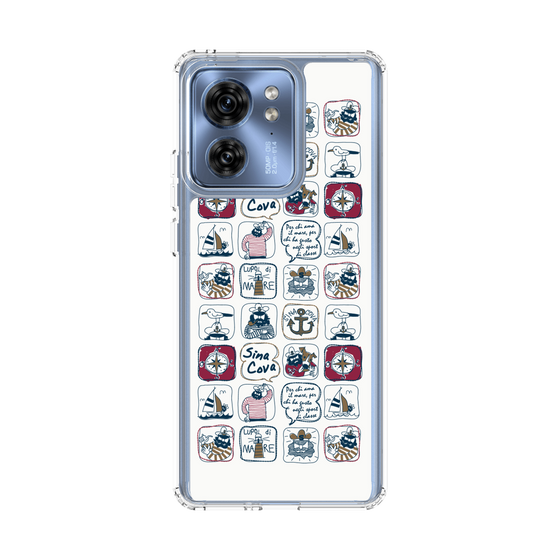 Slim Protection Case［ SINA COVA - All-Over Marine Pattern ］
