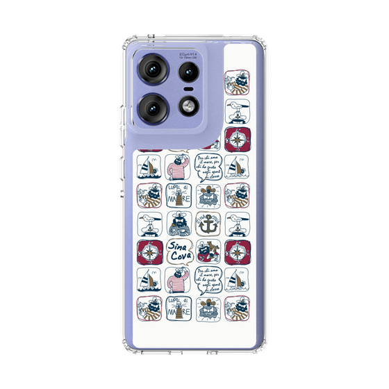 Slim Protection Case［ SINA COVA - All-Over Marine Pattern ］
