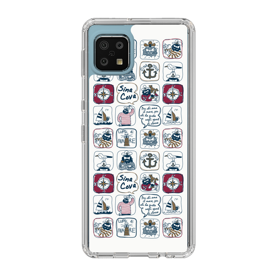 Slim Protection Case［ SINA COVA - All-Over Marine Pattern ］