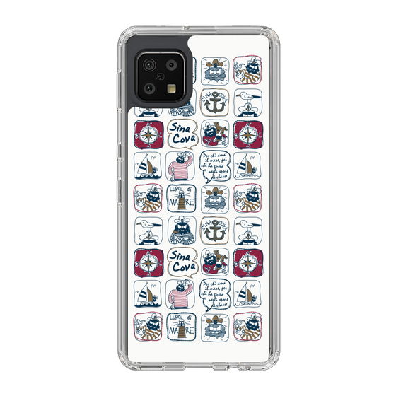 Slim Protection Case［ SINA COVA - All-Over Marine Pattern ］