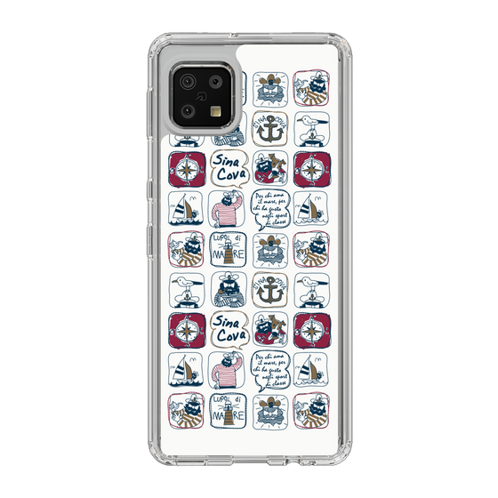 Slim Protection Case［ SINA COVA - All-Over Marine Pattern ］