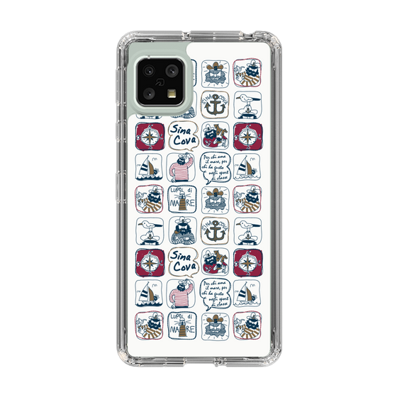 Slim Protection Case［ SINA COVA - All-Over Marine Pattern ］
