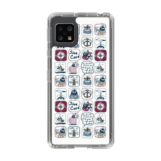Slim Protection Case［ SINA COVA - All-Over Marine Pattern ］