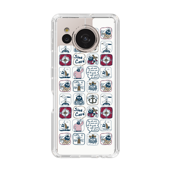Slim Protection Case［ SINA COVA - All-Over Marine Pattern ］