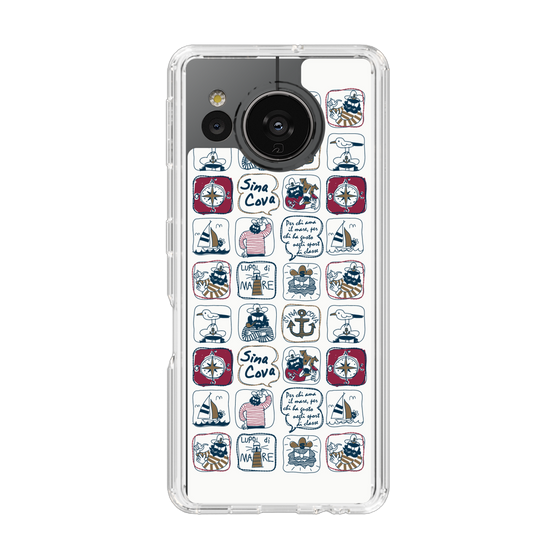 Slim Protection Case［ SINA COVA - All-Over Marine Pattern ］