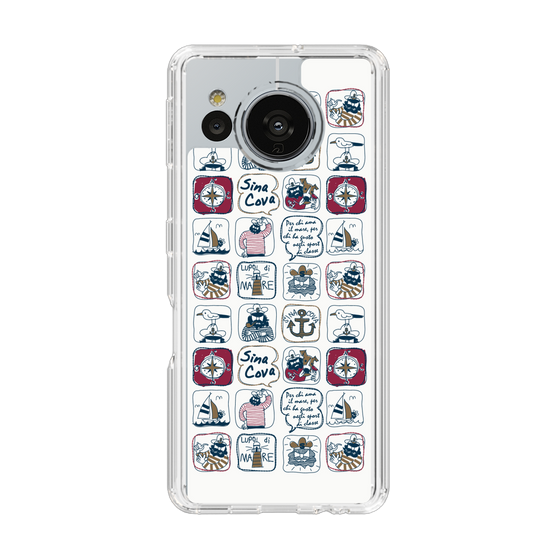 Slim Protection Case［ SINA COVA - All-Over Marine Pattern ］