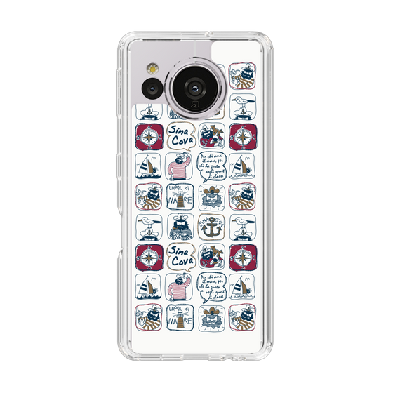 Slim Protection Case［ SINA COVA - All-Over Marine Pattern ］