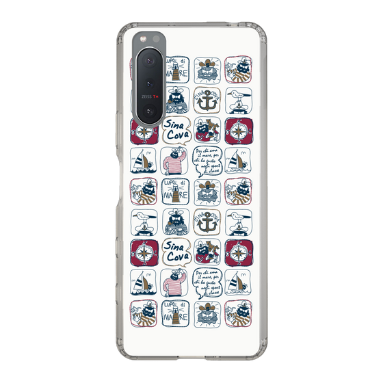Slim Protection Case［ SINA COVA - All-Over Marine Pattern ］