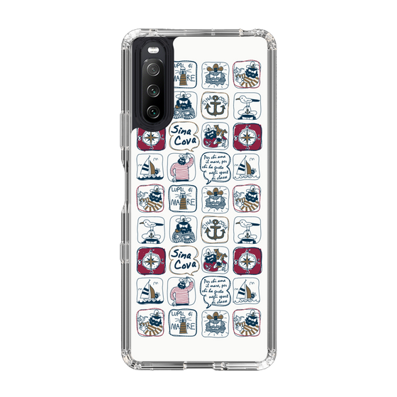 Slim Protection Case［ SINA COVA - All-Over Marine Pattern ］