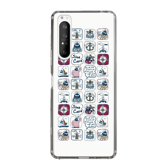 Slim Protection Case［ SINA COVA - All-Over Marine Pattern ］