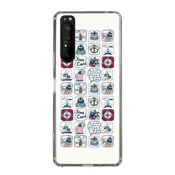 Slim Protection Case［ SINA COVA - All-Over Marine Pattern ］