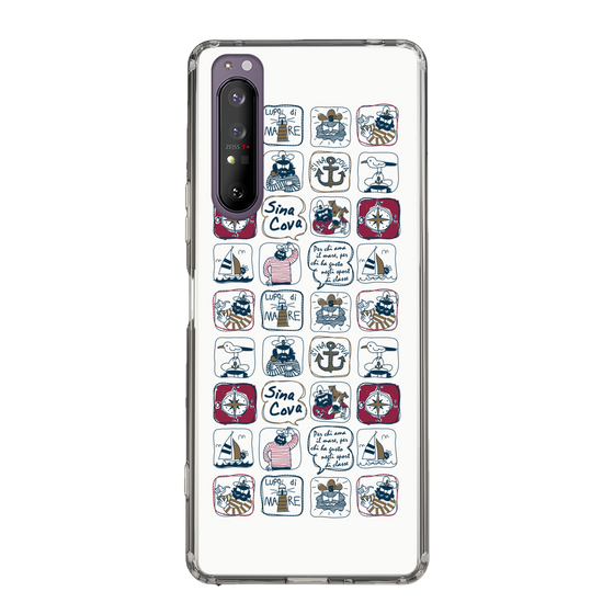 Slim Protection Case［ SINA COVA - All-Over Marine Pattern ］