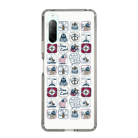 Slim Protection Case［ SINA COVA - All-Over Marine Pattern ］