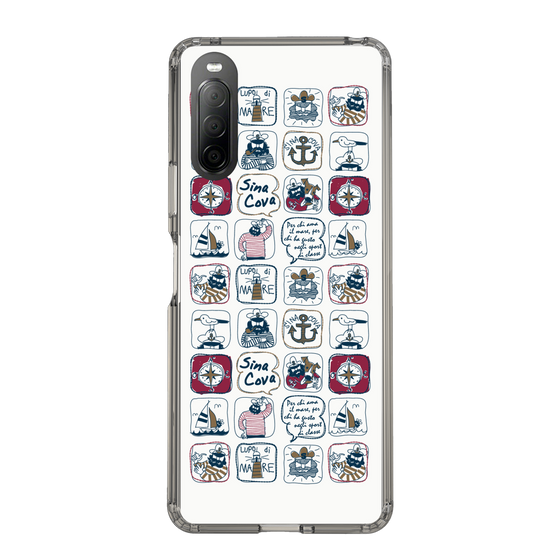 Slim Protection Case［ SINA COVA - All-Over Marine Pattern ］