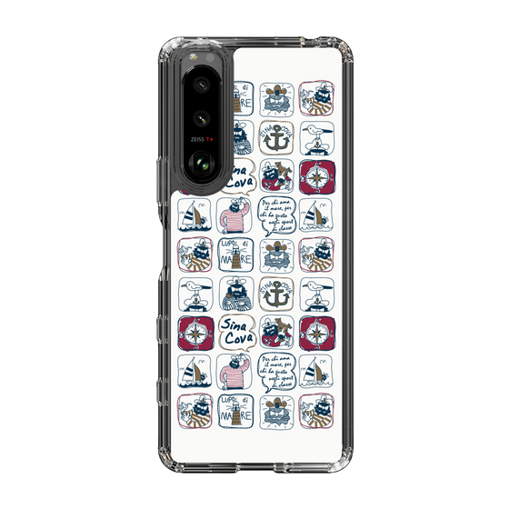 Slim Protection Case［ SINA COVA - All-Over Marine Pattern ］
