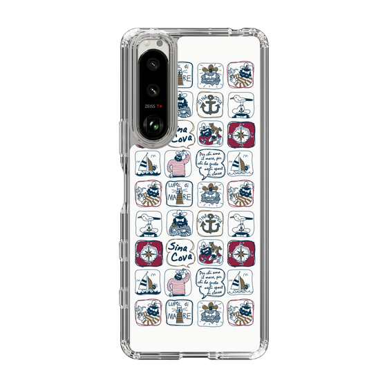 Slim Protection Case［ SINA COVA - All-Over Marine Pattern ］
