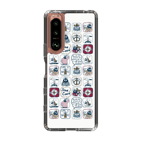 Slim Protection Case［ SINA COVA - All-Over Marine Pattern ］