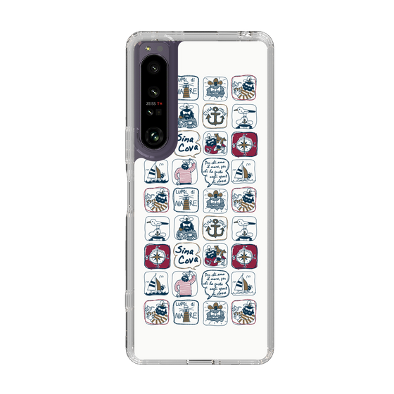 Slim Protection Case［ SINA COVA - All-Over Marine Pattern ］