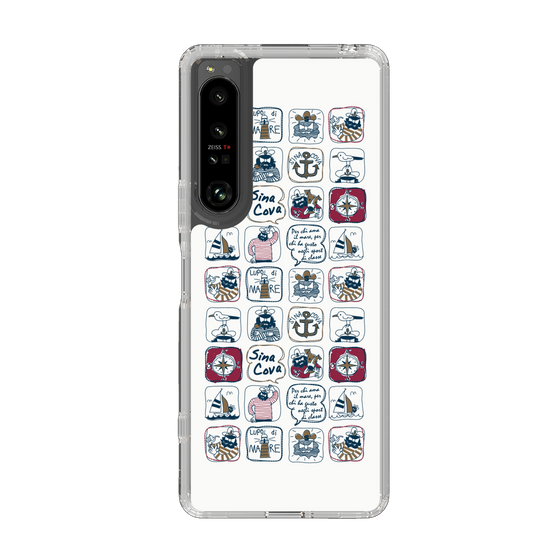 Slim Protection Case［ SINA COVA - All-Over Marine Pattern ］