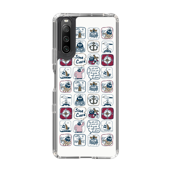 Slim Protection Case［ SINA COVA - All-Over Marine Pattern ］