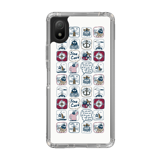 Slim Protection Case［ SINA COVA - All-Over Marine Pattern ］