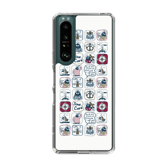 Slim Protection Case［ SINA COVA - All-Over Marine Pattern ］