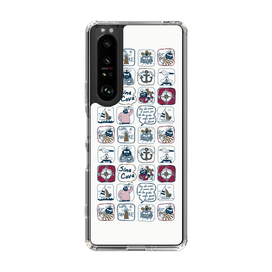 Slim Protection Case［ SINA COVA - All-Over Marine Pattern ］