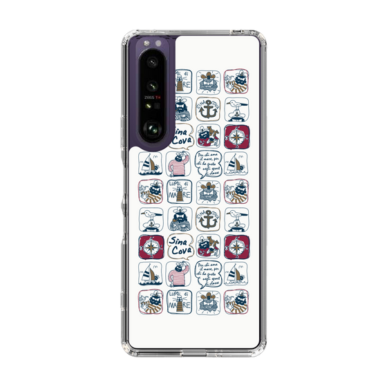 Slim Protection Case［ SINA COVA - All-Over Marine Pattern ］