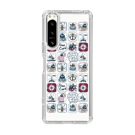 Slim Protection Case［ SINA COVA - All-Over Marine Pattern ］